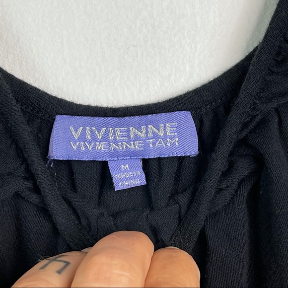 Vivienne Tam Black Spaghetti Strap Swing Tank Size M - Picture 8 of 11